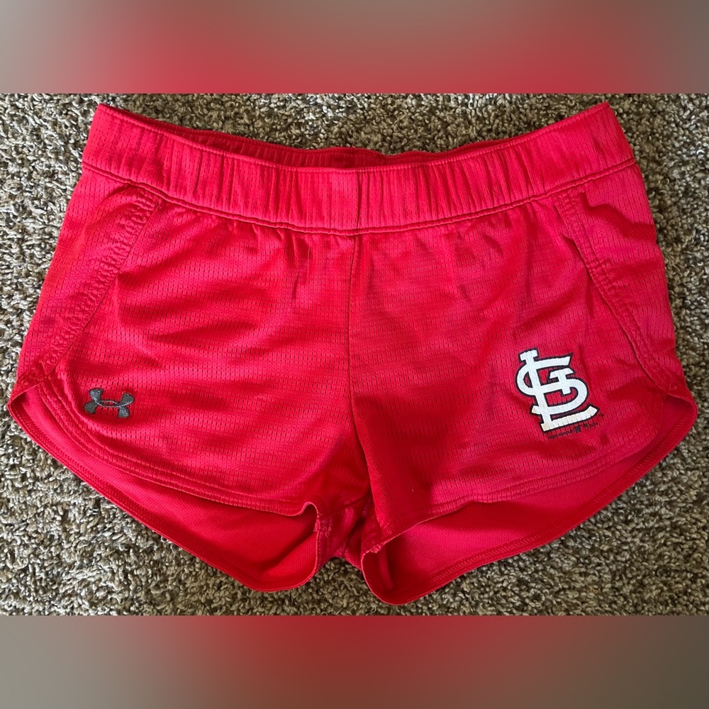 Under Armour Women’s Red Athletic Shorts - St. Louis Cardinals Accent